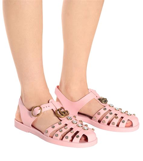 gucci jelly shoes pink|gucci jelly flats.